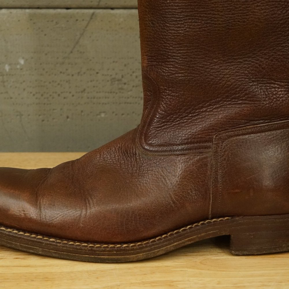 Bespoke Horse Equestrian Riding Boots Brown Leather Mens 8D Womens 9M - Picture 3 of 15